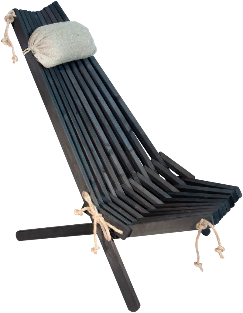 EcoFurn® Eco стул + подушка, смола ольха, черное масло (цвет черный смазанный маслом)