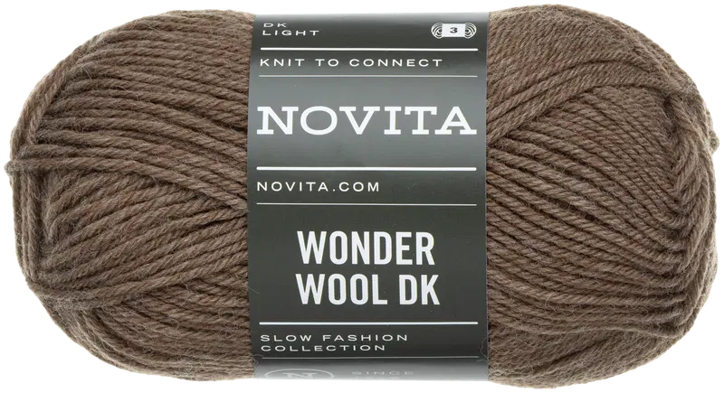 Пряжа Novita Wonder Wool DK 50 г Лесной гриб 068 (цвет лесной гриб)