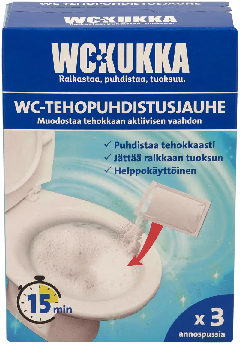 WC Kukka WC Power Чистящий порошок 3x100г