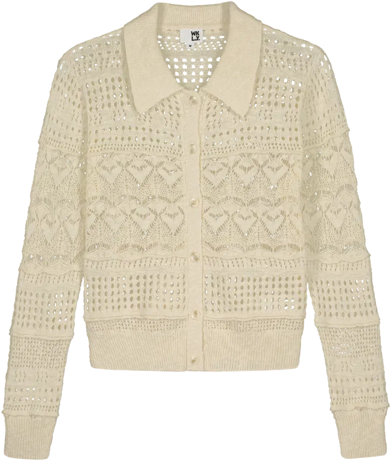ВКЛ. женский кружевной кардиган 213W090305 (размер С, цвет ЕРКУ)