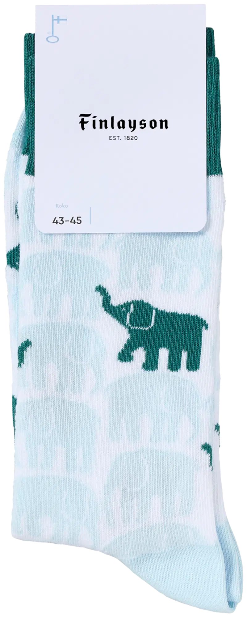 Мужские носки до щиколотки Finlayson Elephant Free (размер 40-42, цвет Белый/темно-синий)