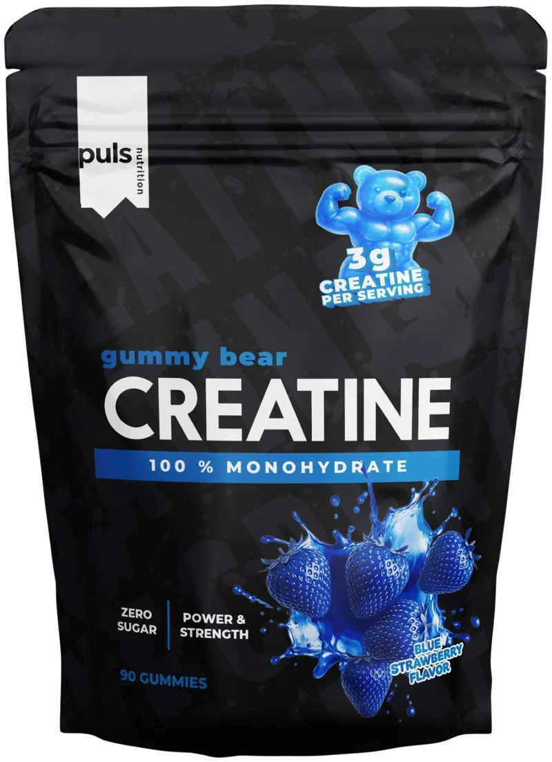 PULS Nutrition Креатиновый мишка Голубая клубника, 90 жевательных конфет