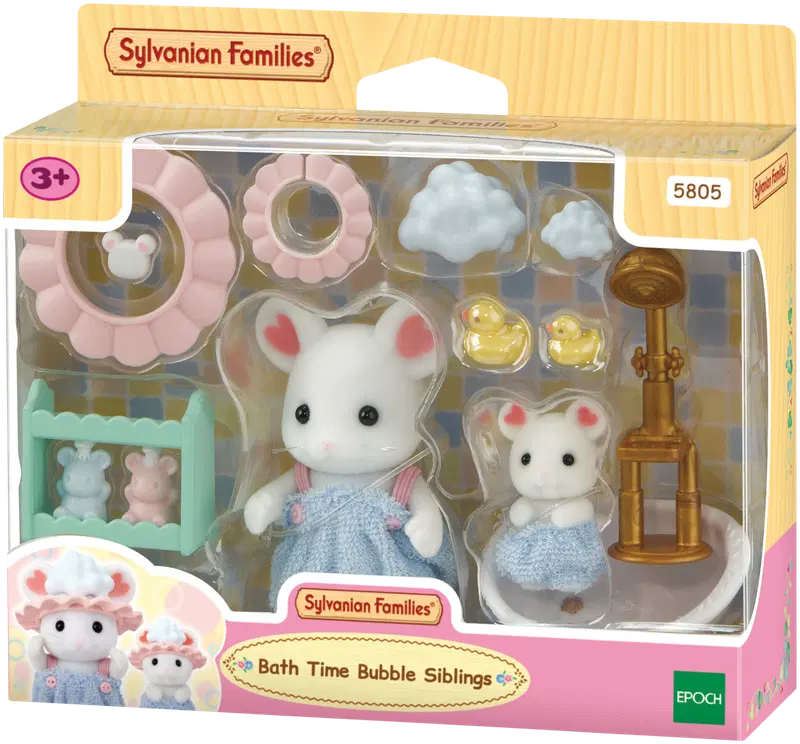 Сестры Sylvanian Families в ванне