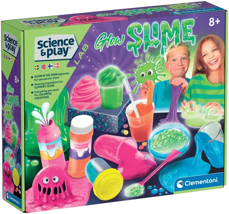 Clementoni Fluo Slime - Набор слаймов