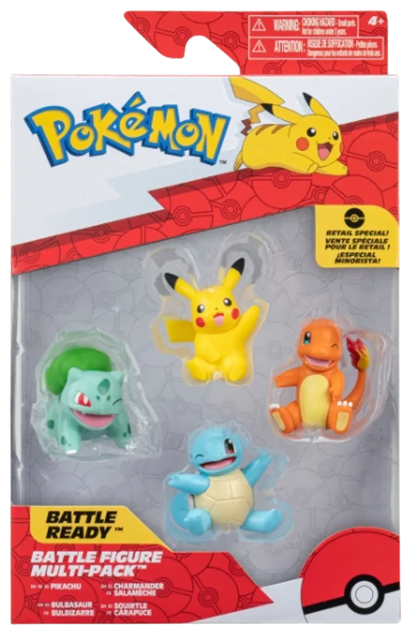 Набор из 4 фигурок Pokémon Battle