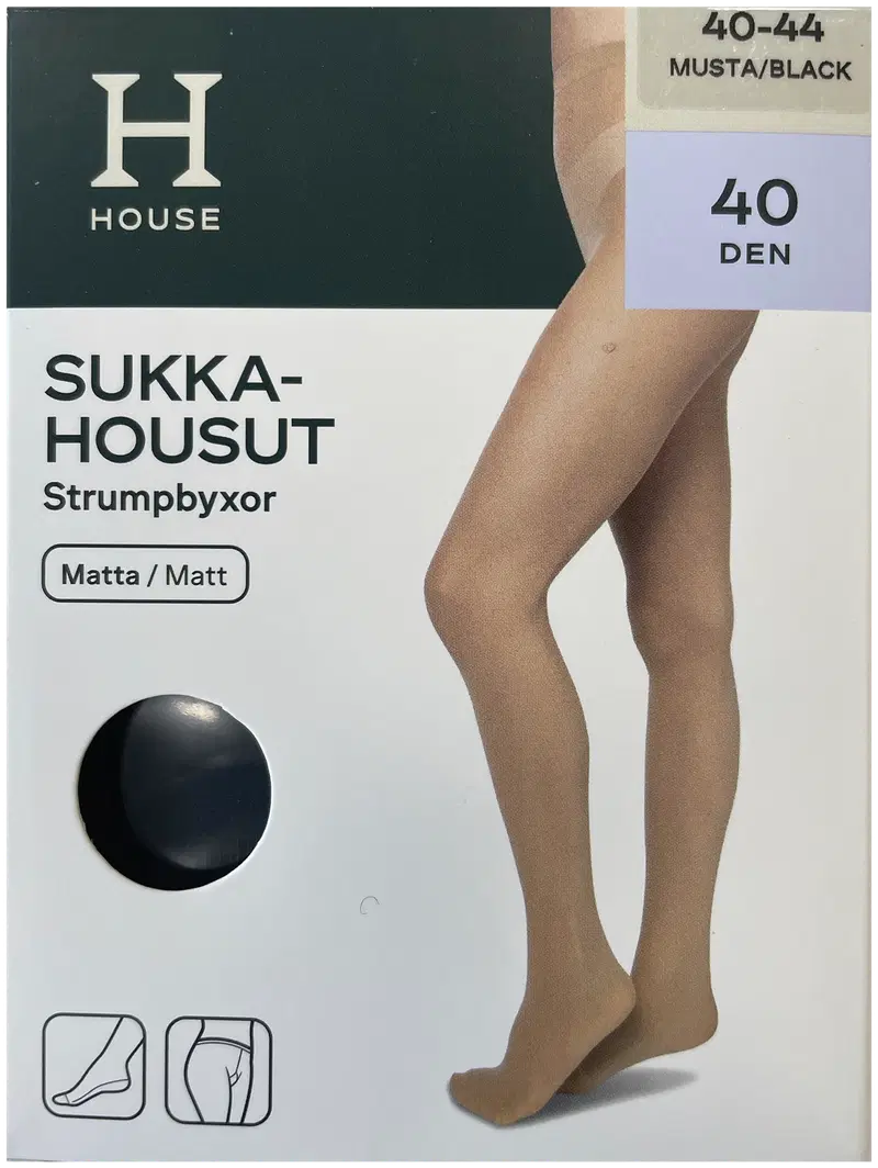 Домашние женские колготки Basic Matt 40 ден. (размер 36-40, цвет ЧЕРНЫЙ)