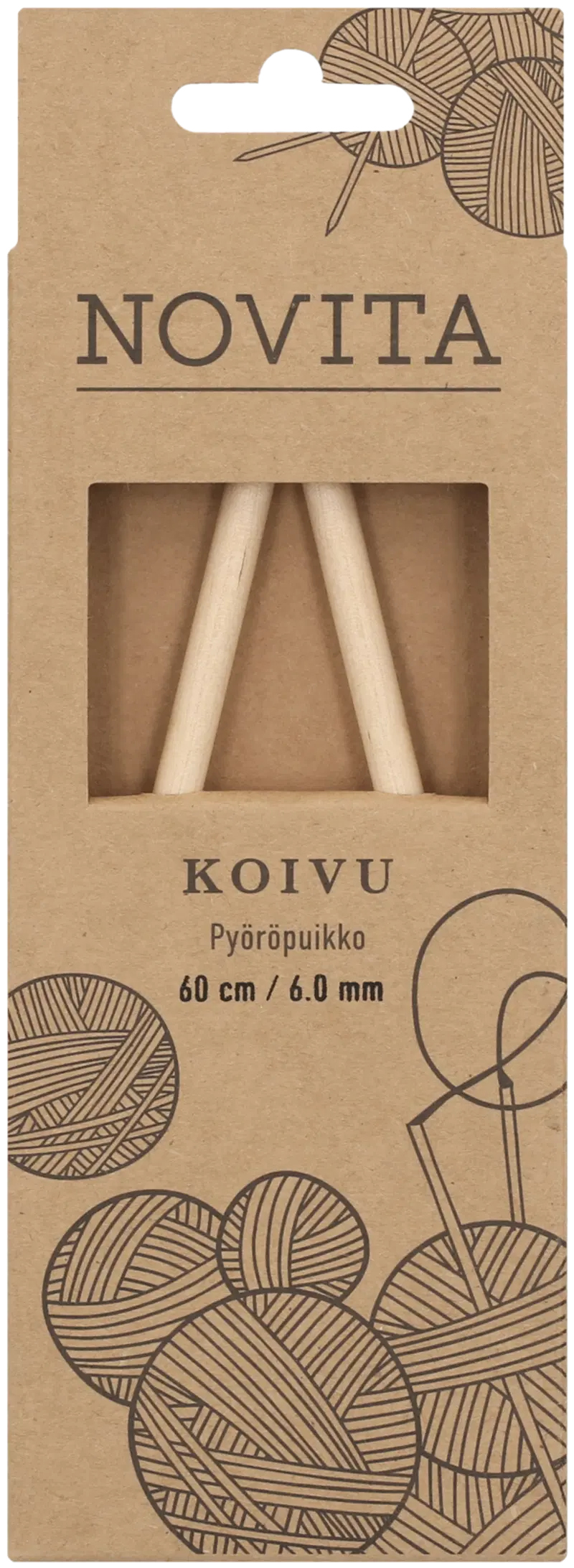 Novita Палочка круглая березовая 60см - 6мм
