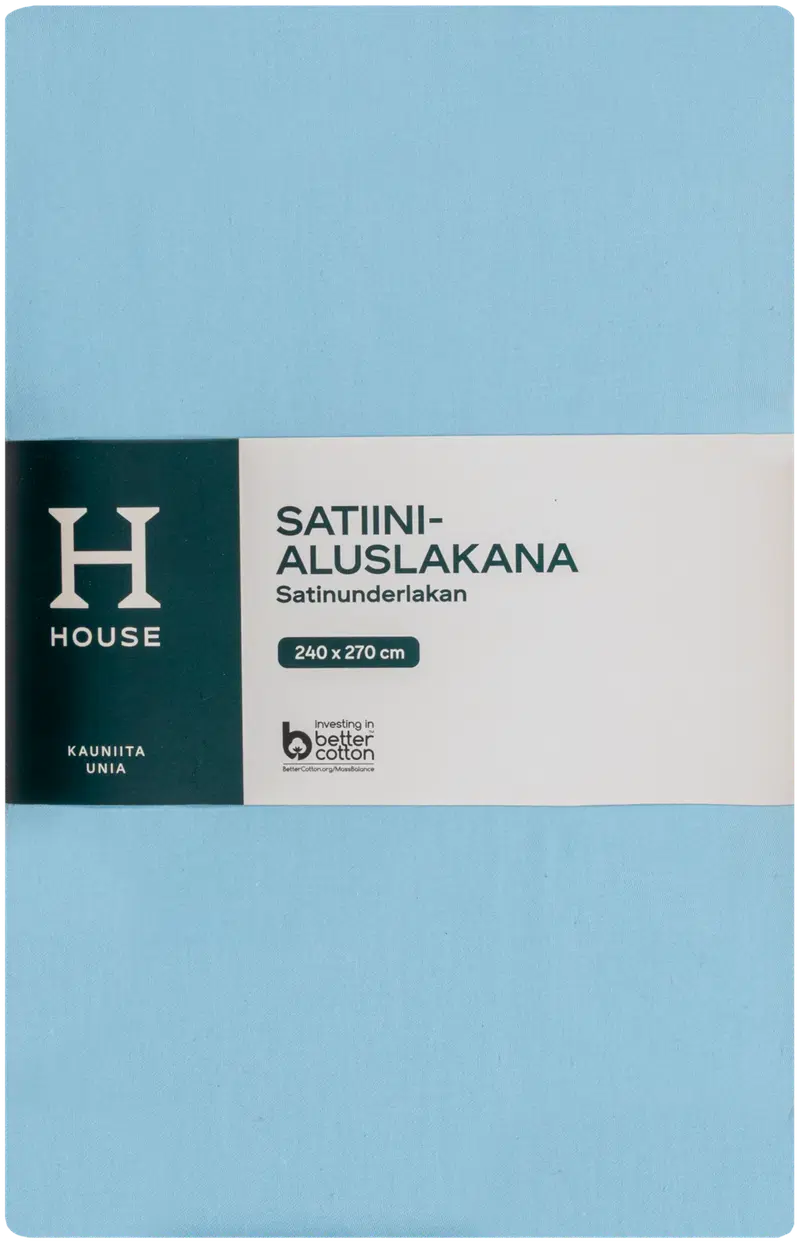 Простыня House из сатина 240х270 см (размер 240X270, цвет Л.синий)