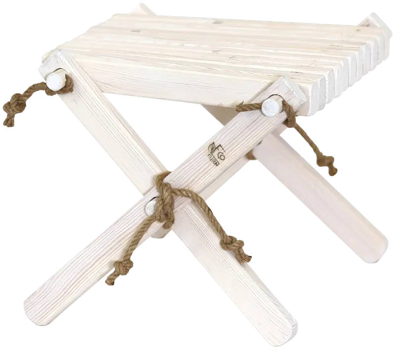 EcoFurn® Lilli стол/подставка для ног сосна белая промасленная (цвет Белый)