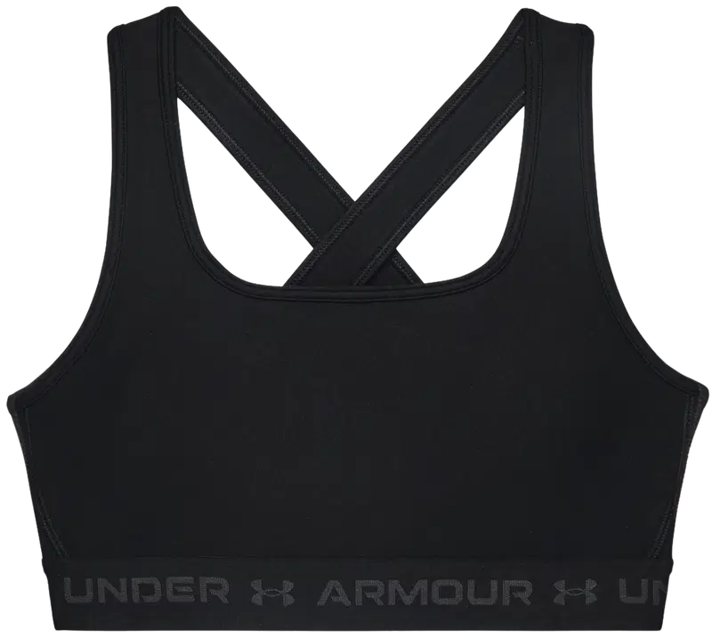 Женский бюстгальтер Under Armour Top Crossback Mid bra 1361034 (размер М, цвет ЧЕРНЫЙ)