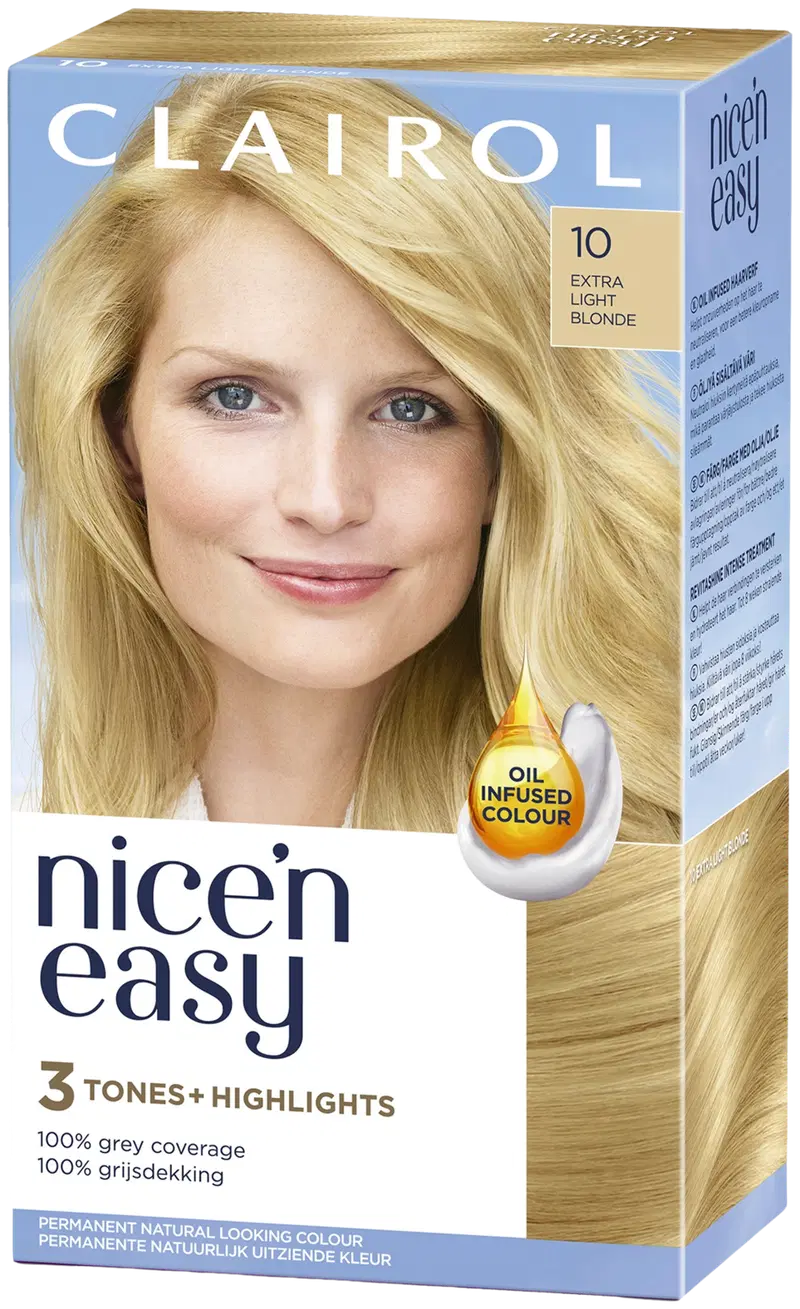 Clairol Nice'n Easy перманентный цвет 10 экстра светлый