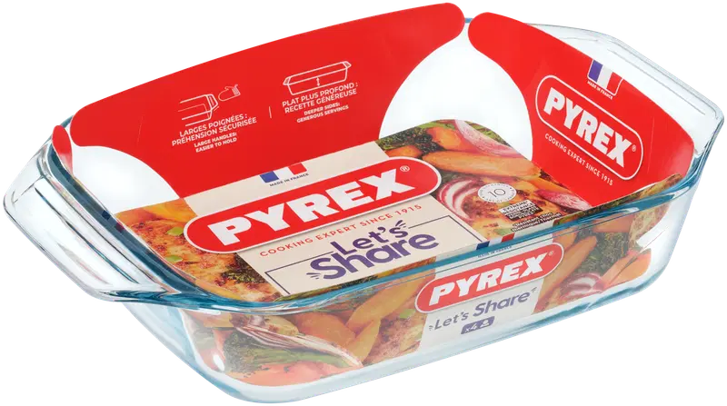 Стеклянная тарелка Pyrex Irresistible 31x20см. (цвет ЯРКИЙ)