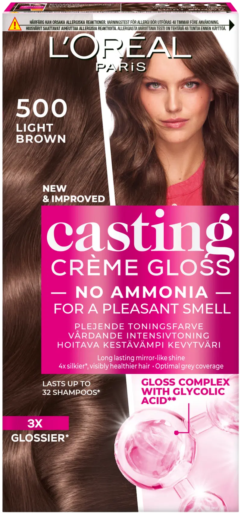 L'Oréal Paris Casting Crème Gloss 500 Светло-коричневый Светло-коричневый светлый цвет 1шт (цвет Светло-коричневый)