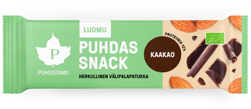 Puhistamo Puhdas Snack Органический батончик с миндалем и какао 40 г
