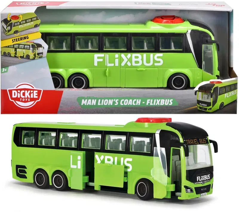 Dickie Toys MAN Lion's Coach Flixbus, автобус, 26,5 см