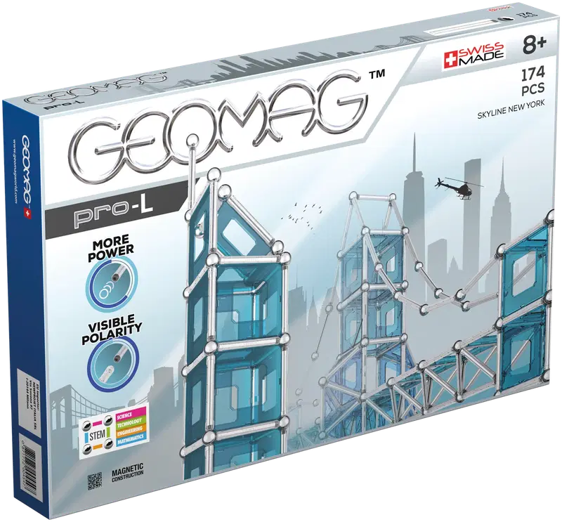 Geomag Pro-L Магнитный конструктор с достопримечательностями Нью-Йорка, 174 предмета