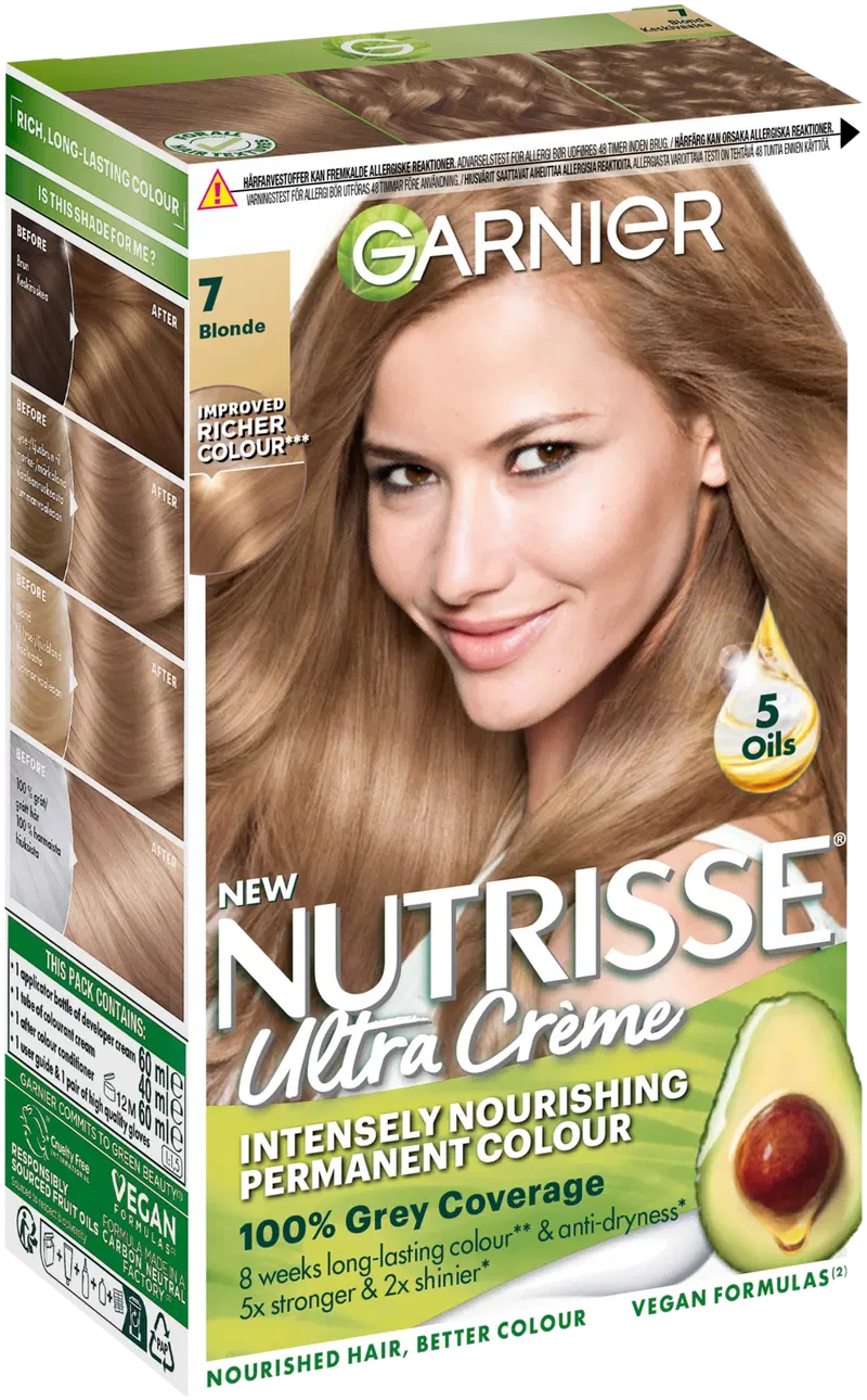 Garnier Nutrisse Ultra Creme 7.0 Блонд Средне-русый перманентный цвет 1шт (цвет Блондинка)