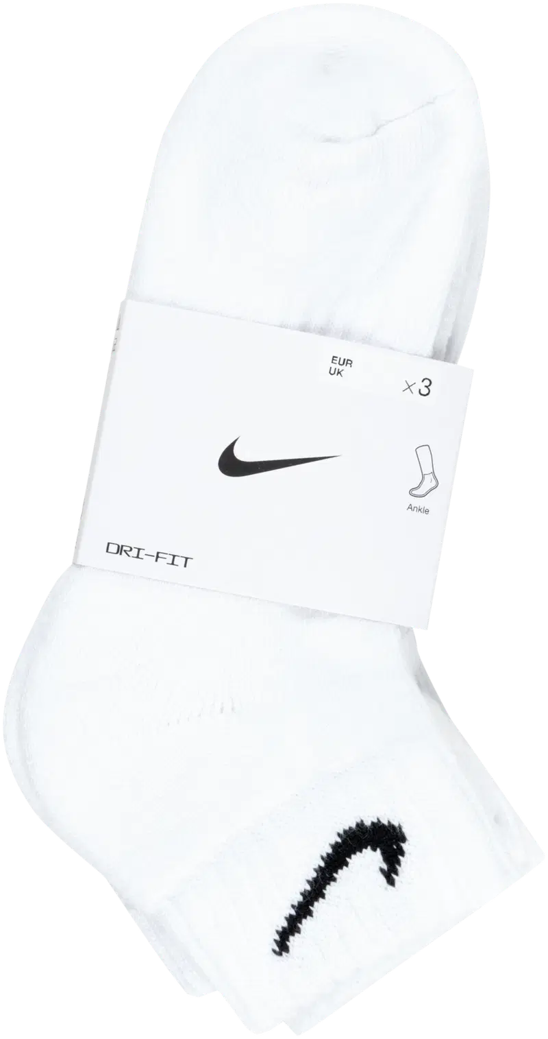 Спортивные носки Nike SX4926 Cush QTR, 3 пары (размер С, цвет БЕЛЫЙ)