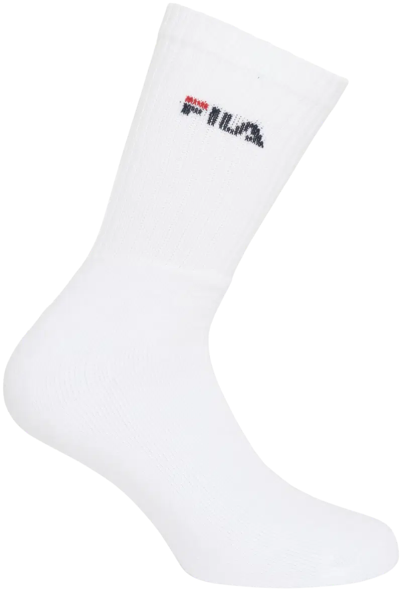 Теннисные носки унисекс Fila, 3 пары F9575/3 (размер 39-42, цвет БЕЛЫЙ)