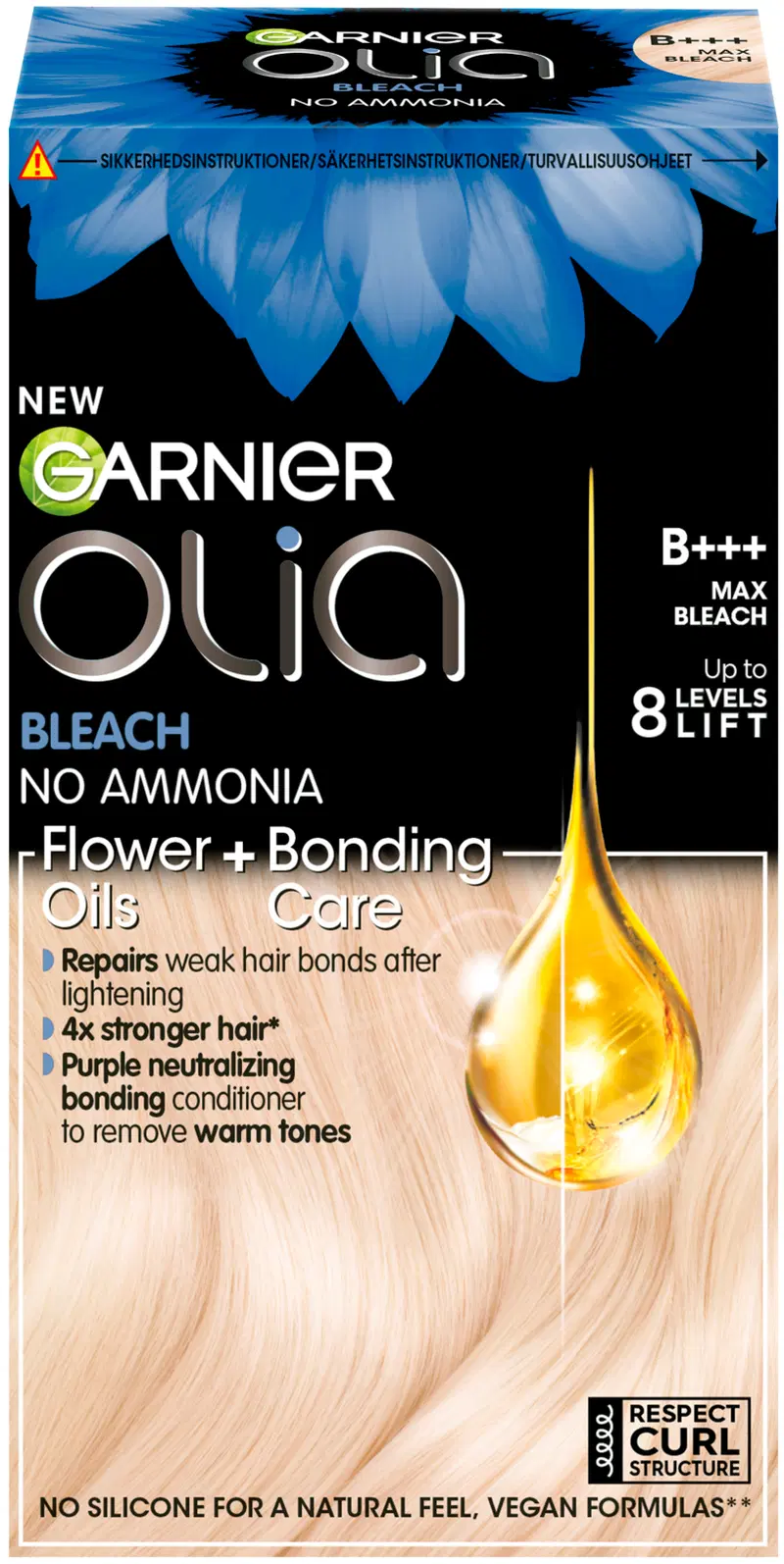 Garnier OLIA DE B+++ MAX BLEACH (цвет B+++ Max Bleach 8 Лифт)