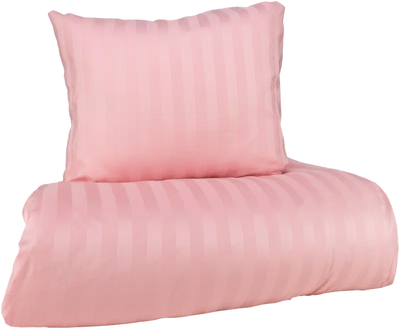Комплект постельного белья House из сатина Stripe 150x210 см, розовый (цвет роза)