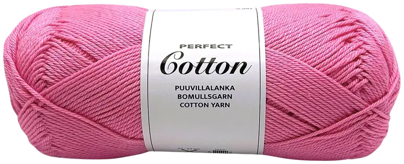 Хлопковая нить Perfect Cotton 100г розовая (цвет розовый)
