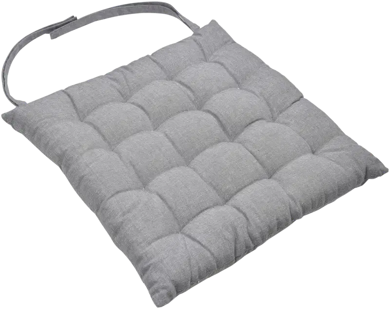 Подушка на сиденье Tex Home 38 x 38 см Шамбре л.серый (цвет СЕРЫЙ)