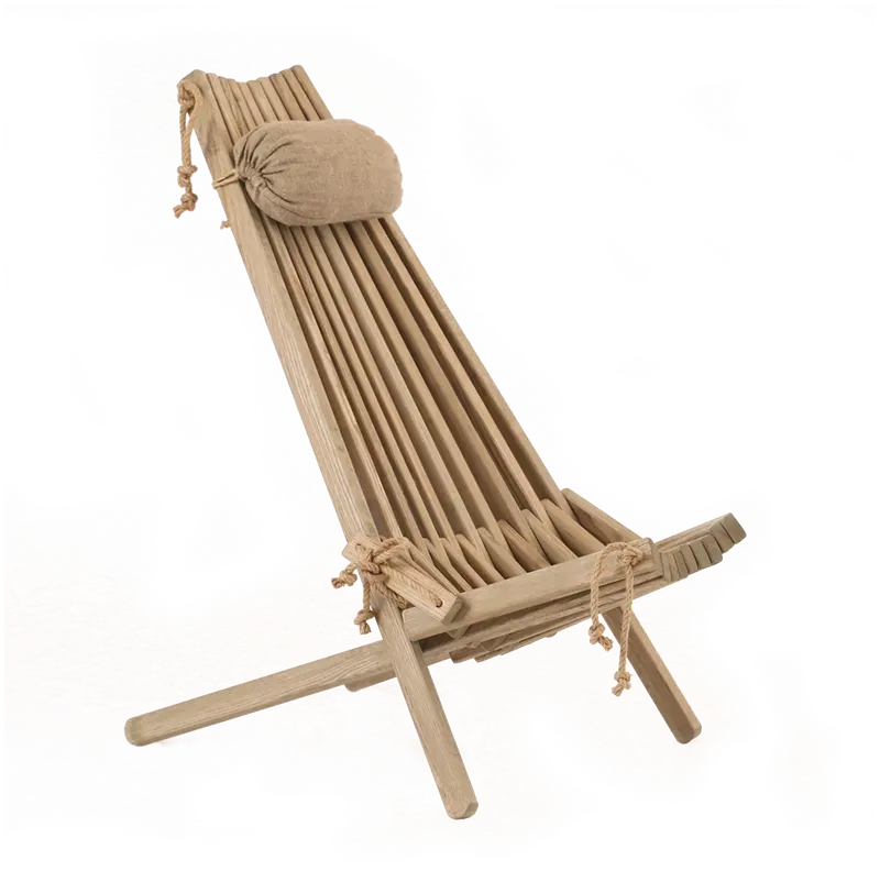 EcoFurn® Eco стул + подушка, пепельно-серый, промасленный (цвет серый промасленный)