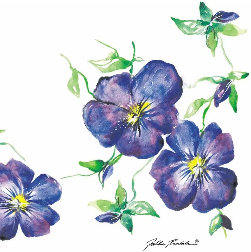 DESIGNS FOR DUNI Салфетки Jukka Rintala Dunisoft® 40 x 40 см Viola, 12 x 12 шт.