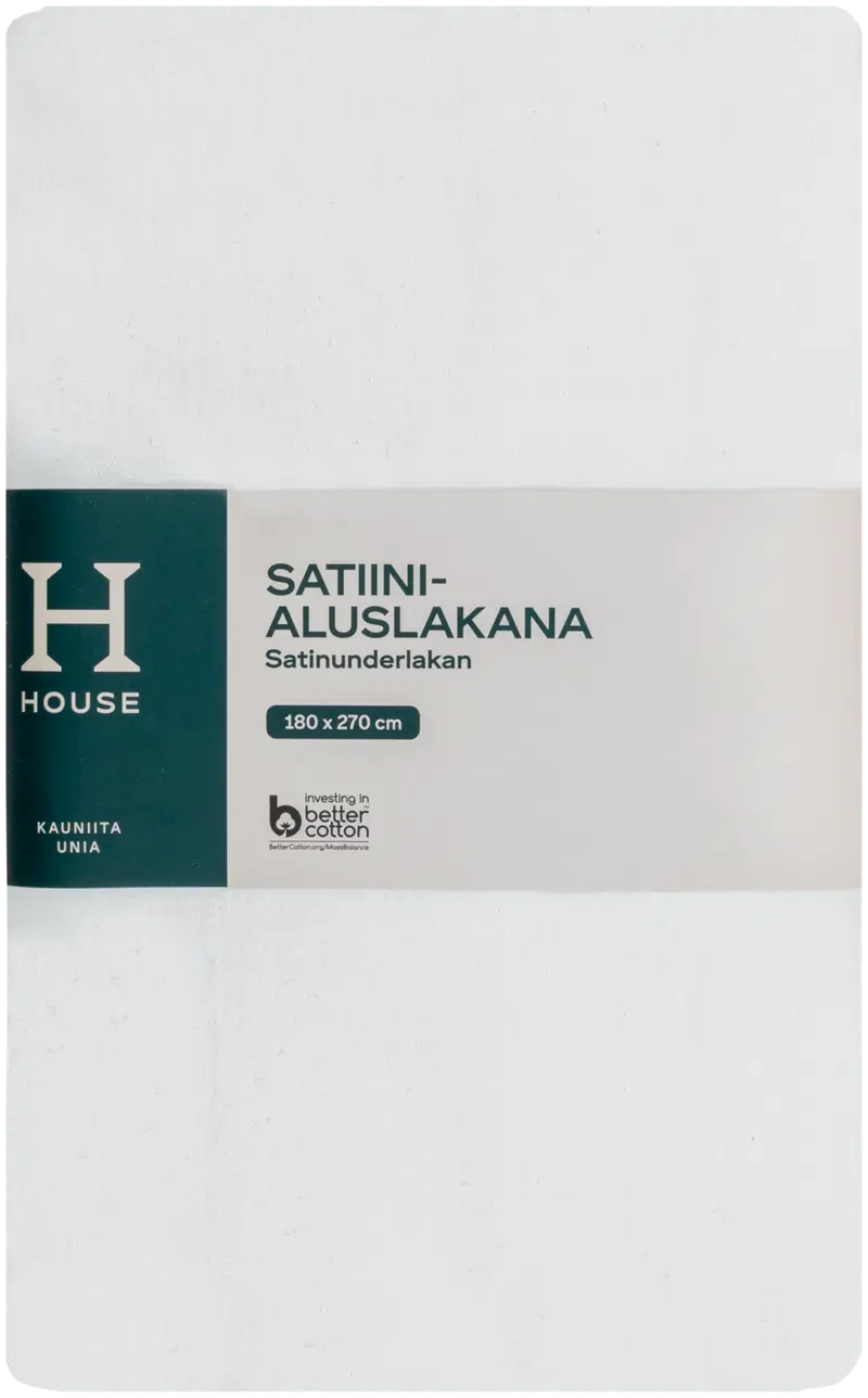 Простыня House из сатина 180х270 см (размер 180X270, цвет БЕЛЫЙ)