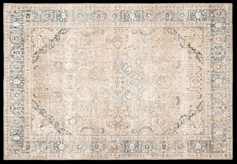 Ковер Hestia средний напольный под синель Antique 160x230 v.grey (цвет светло-серый/бежевый/синий)