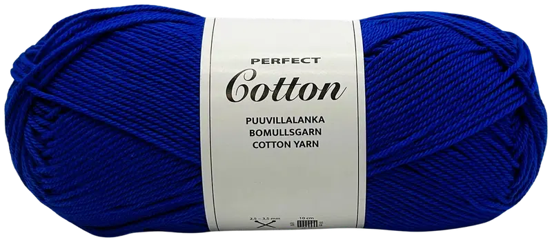 Хлопковая нить Perfect Cotton 100г синяя. (цвет синий)