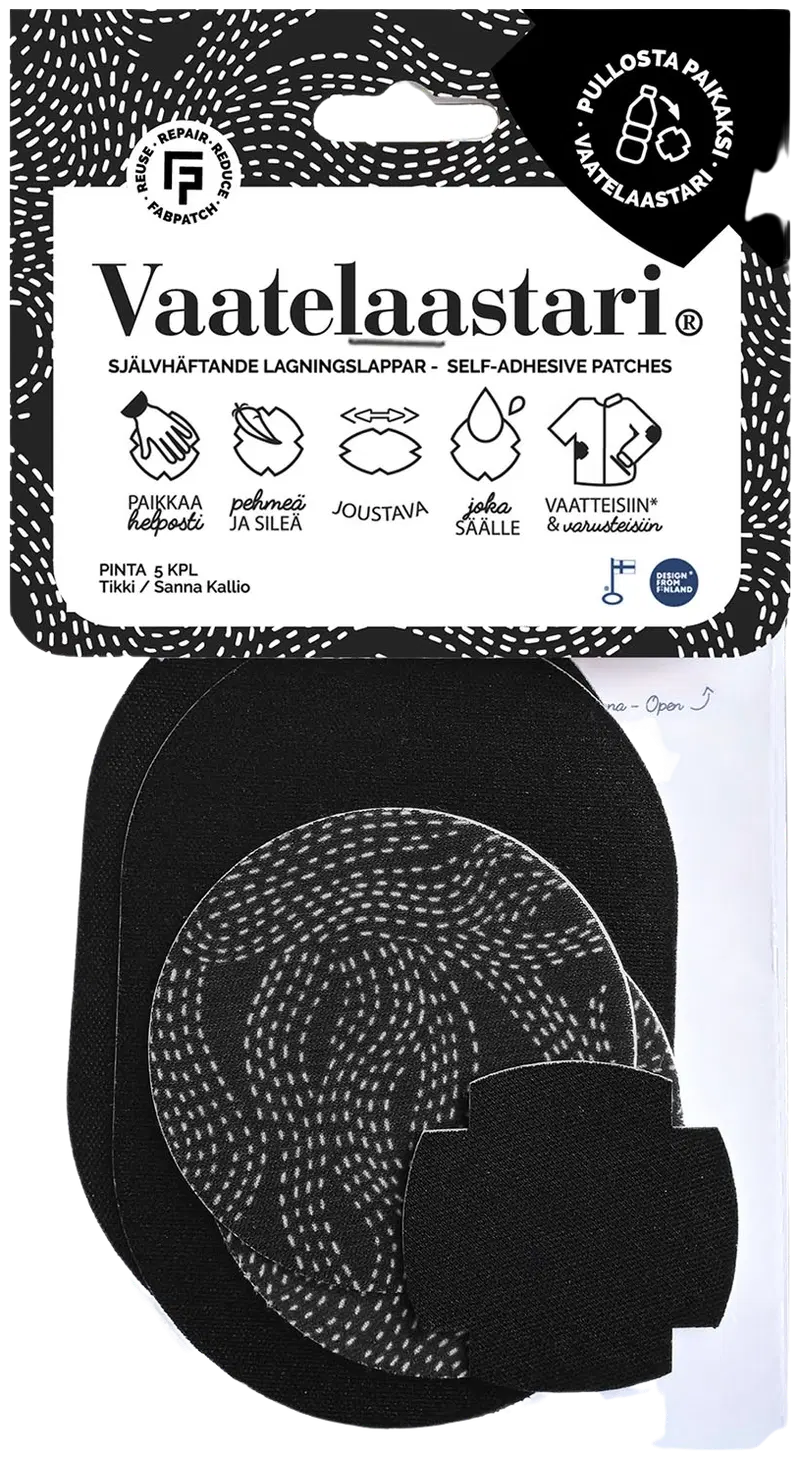 Пластырь FabPatch Clothing, Surface - легкий втирающийся пластырь по текстилю. (цвет черно-белый)