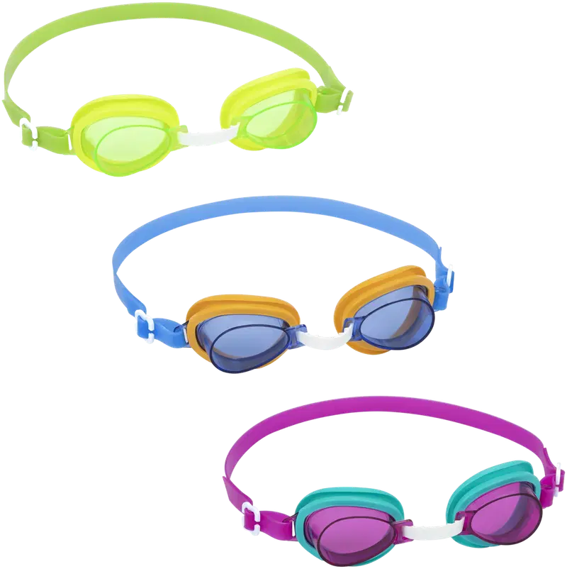 Очки для плавания Bestway Aqua Burst Essential (цвет лаймовый, синий, сиреневый)