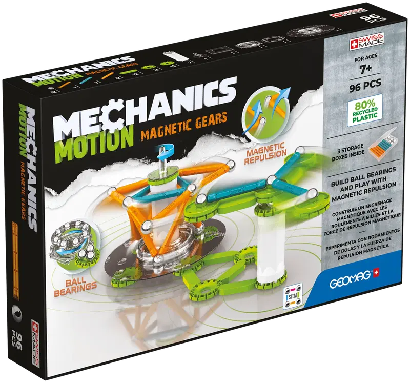 Geomag Mechanics Motion Магнитные шестерни 2 шт. Магнитный конструктор 96 деталей