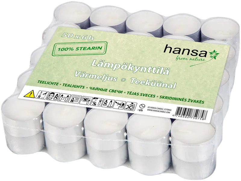 Hansa Candle стеариновая термосвеча 6ч 50шт