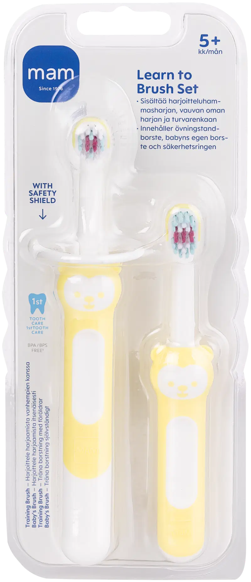 MAM Learn to Brush Set Набор зубных щеток для детей от 5 месяцев