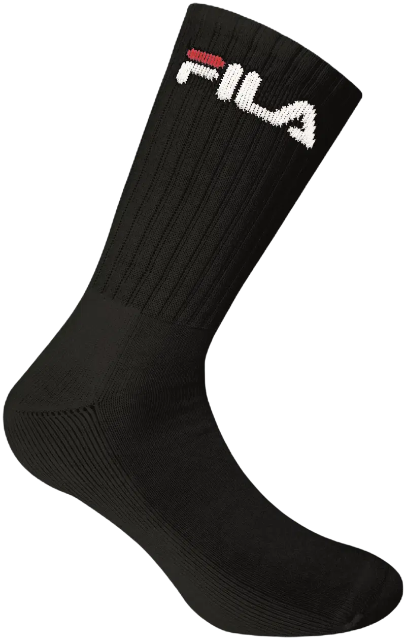 Спортивные носки унисекс Fila, 2 пары F4401/2 (размер 35-38, цвет ЧЕРНЫЙ)