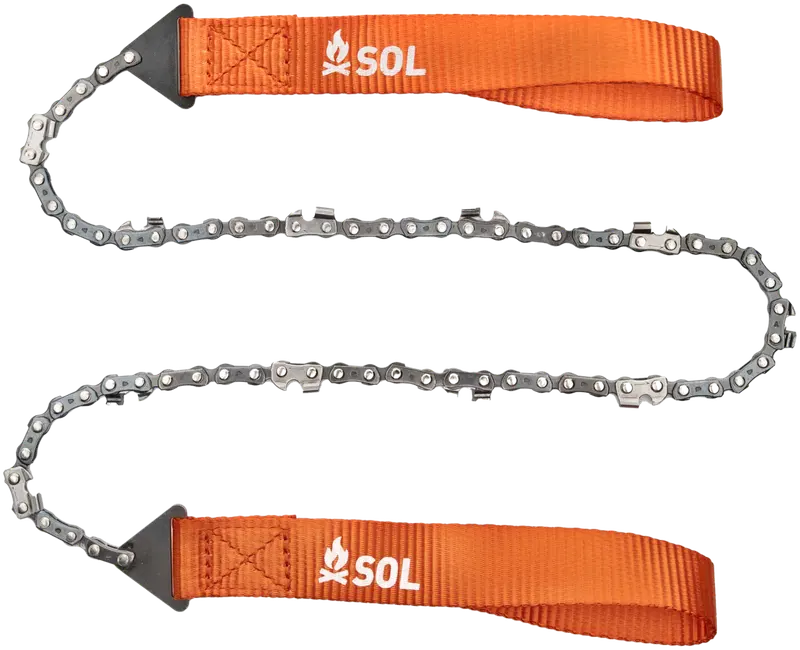 Бензопила Sol для использования на открытом воздухе.