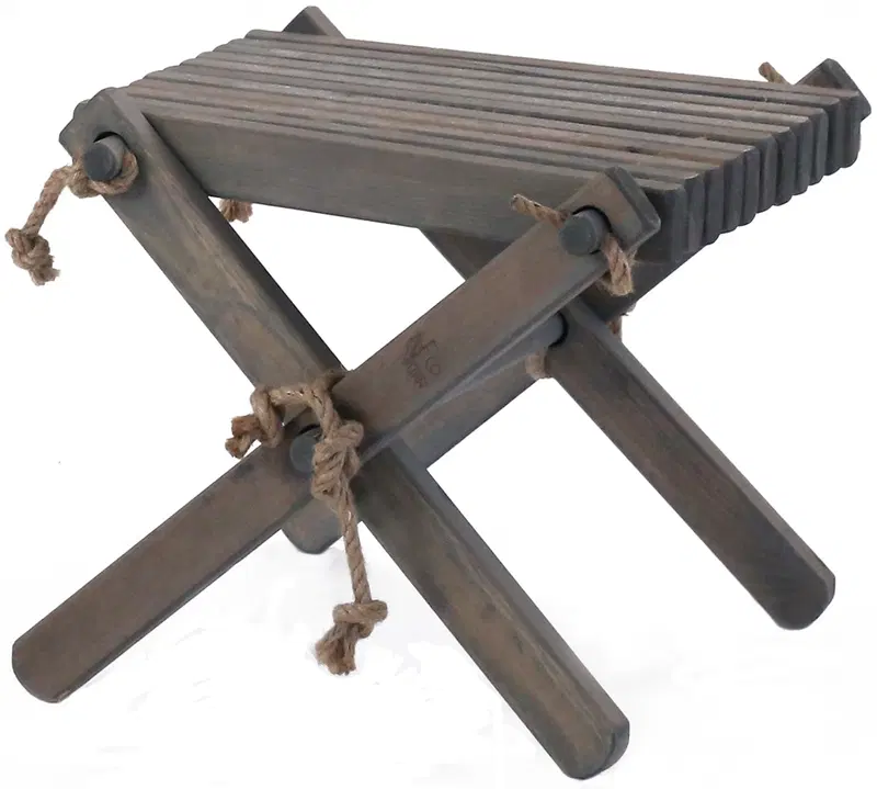 EcoFurn® Lilli стол/подставка для ног сосна серая, промасленная (цвет Серый)