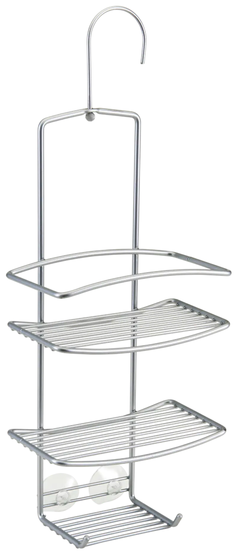 Полочка для душа Metaltex Onda с крючком, 18x11x39/48 см