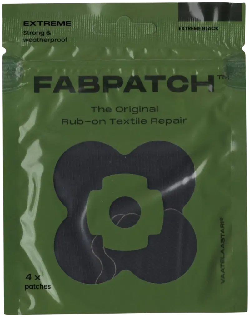 Пластырь для одежды FabPatch Extreme черный 4 шт, текстильный пластырь, прилипающий при растирании (цвет черный)