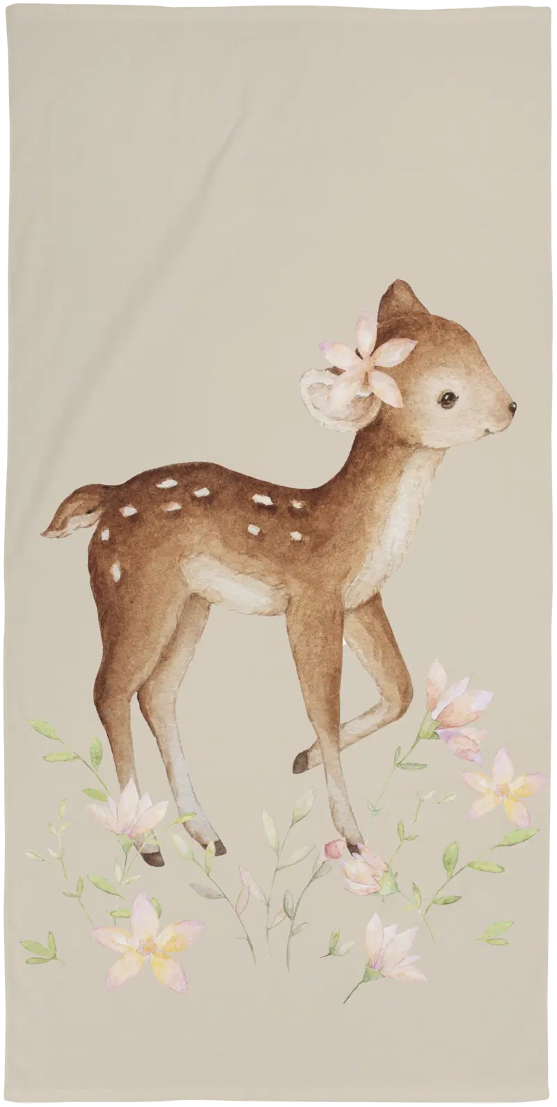 Полотенце детское банное Ciraf Bambi 70x140 см бежевое (цвет бежевый)