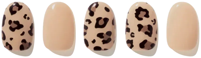 Гелевая наклейка для ногтей EDGEU Leopard Neon Glow