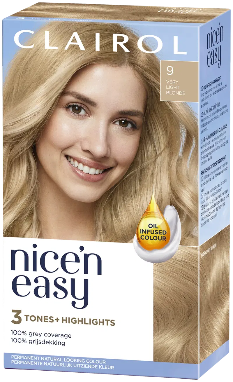 Clairol Nice'n Easy перманентный цвет 9 очень светлый