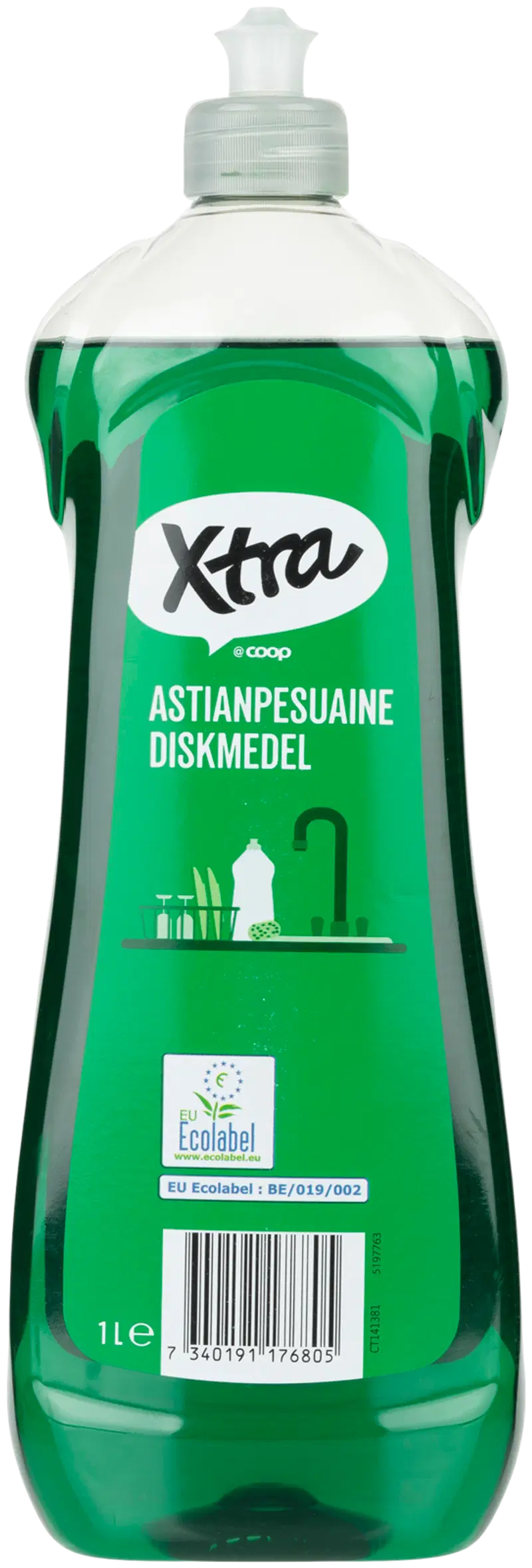 Xtra жидкость для мытья посуды 1 л.