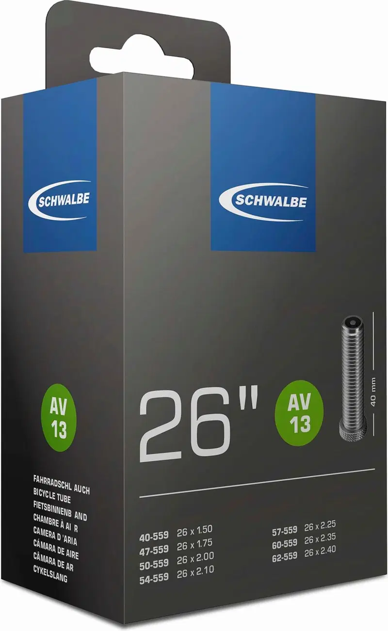 Велосипедная внутренняя покрышка Schwalbe 26 дюймов 40/62-559 av13 40 мм (цвет Черный)