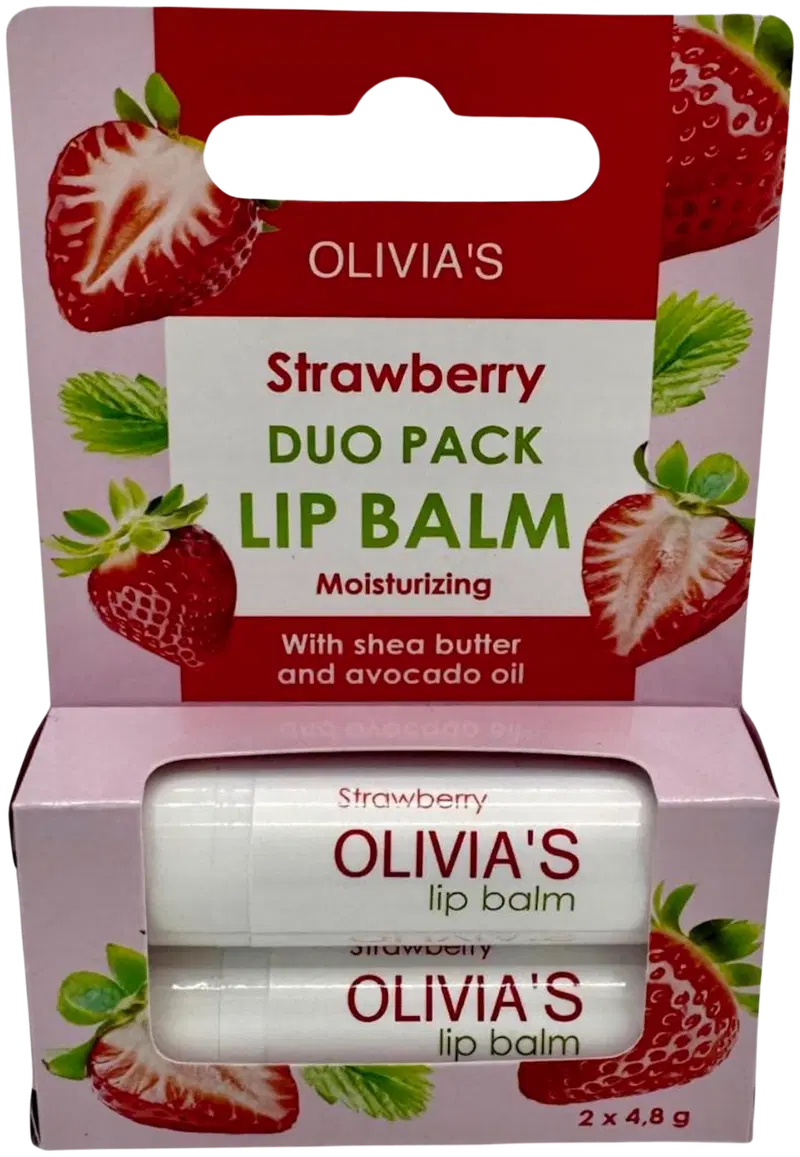 OLIVIA'S Крем для губ 2 шт клубника (цвет 0)