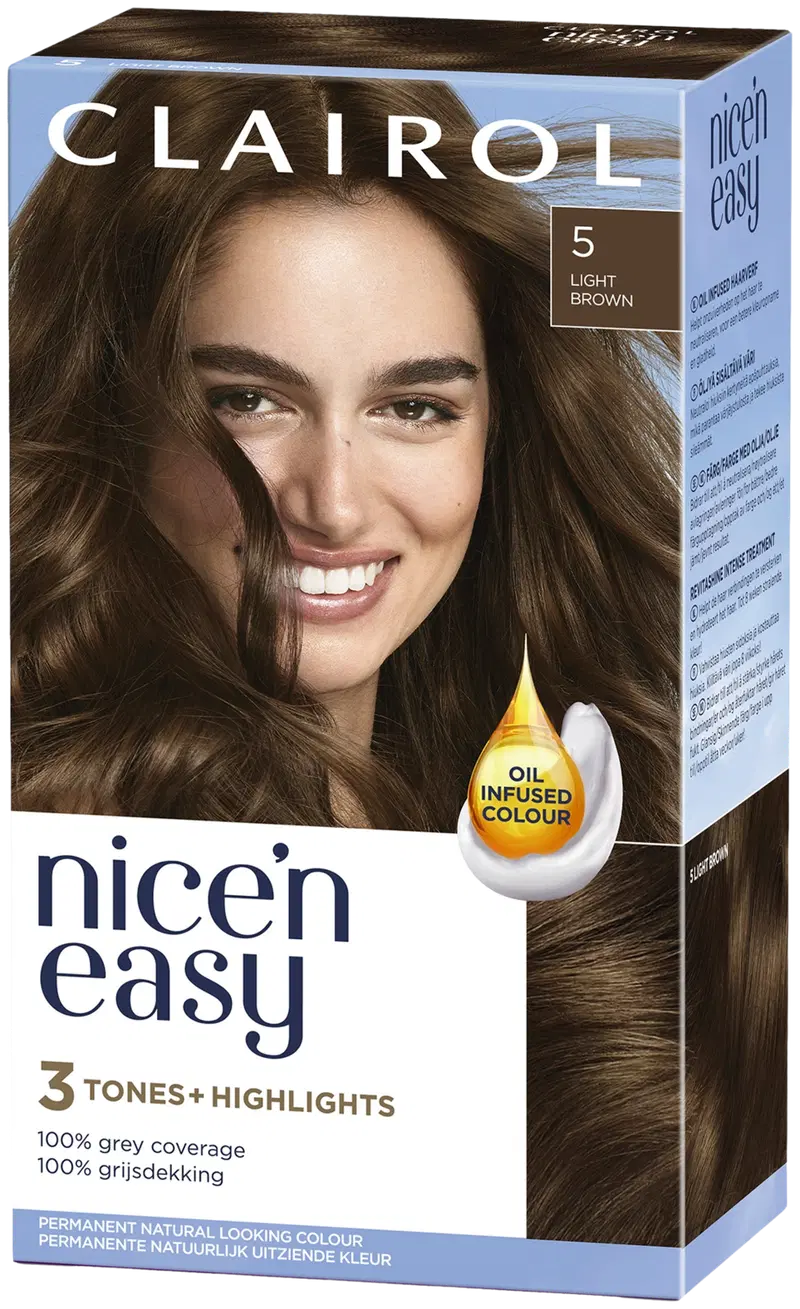 Clairol Nice'n Easy перманентный цвет 5 коричневый