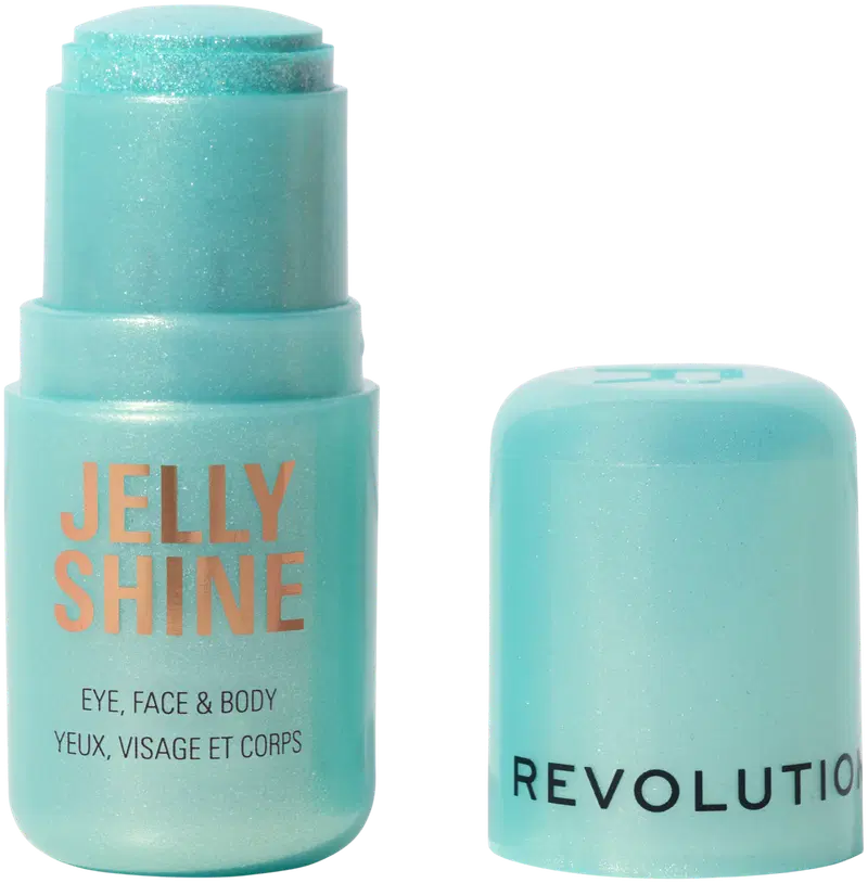 Многоцелевой стик для макияжа Revolution Jelly для блеска глаз, лица и тела 5,5 г небесного золота (размер 5 г, цвет Русалка зеленая)